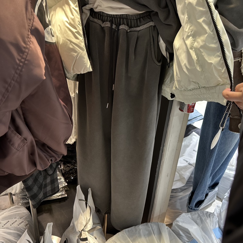 EL BOSQUE東大門㊣實拍女士新品25秋冬休閑職業休閑褲拉絨EL BOSQUE休閑褲圖色2