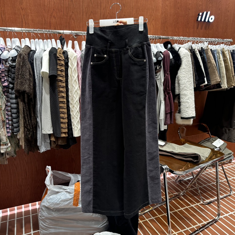 ILLO韓國代購㊣女裝新款推薦時尚真品25秋冬熱賣職業牛仔褲ILLO牛仔褲圖色3