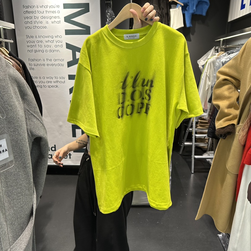 EL BOSQUE韓國代購㊣女士新品真品人氣職業時尚推薦25秋冬T恤EL BOSQUET恤圖色1