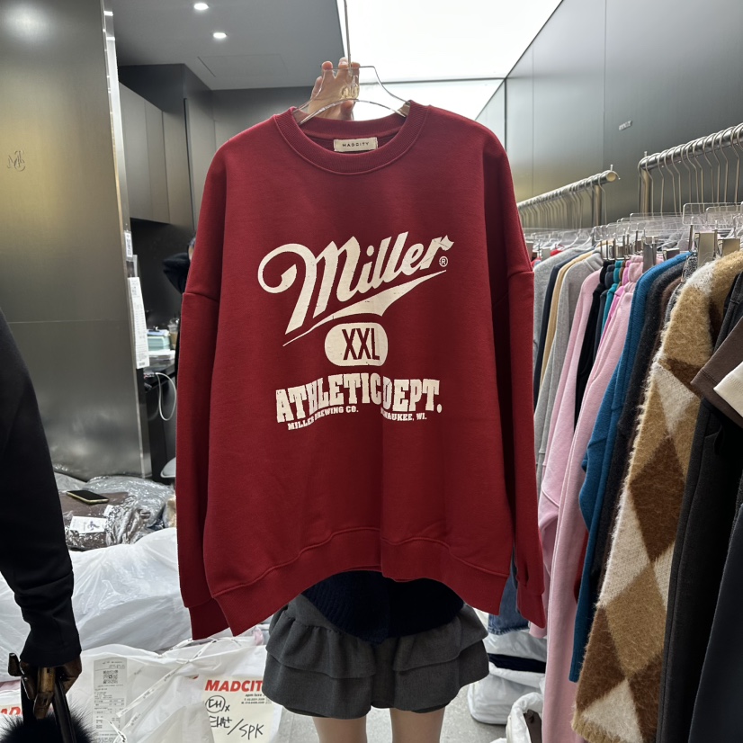 MADCITY東大門㊣代購女士新款時尚人氣25秋冬休閑職業真品衛衣MADCITY衛衣圖色2