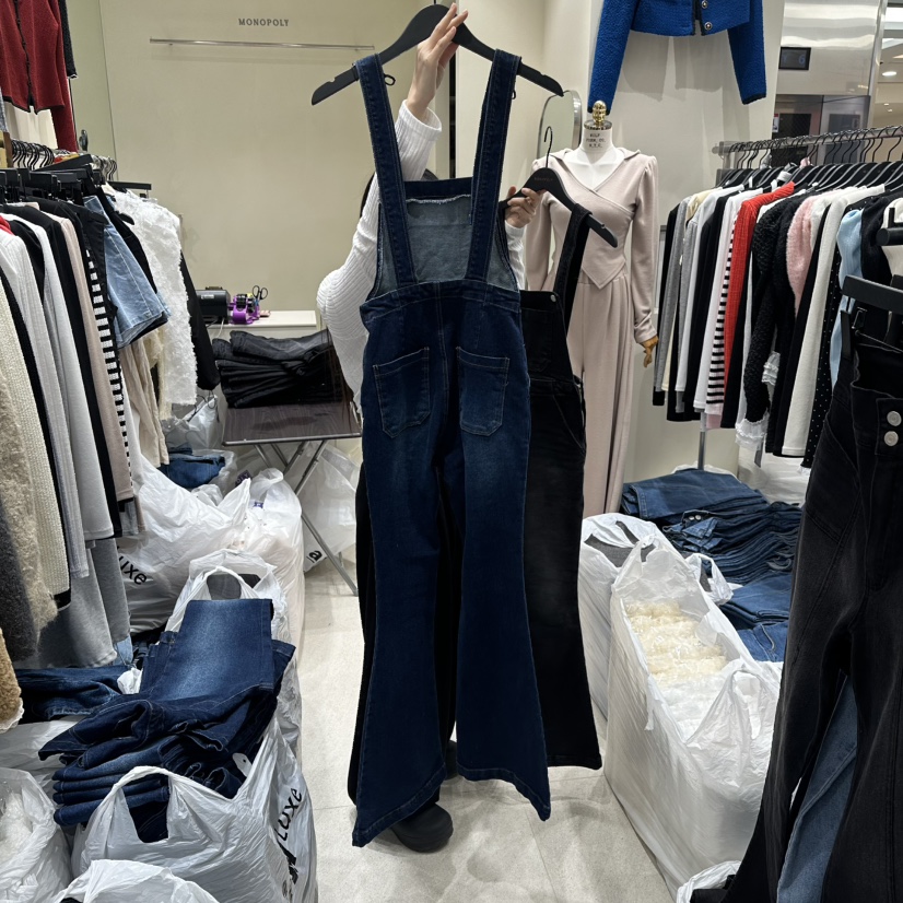 MONOPOLY韓國代購㊣女士新款休閑熱賣職業時尚25秋冬背帶褲MONO_POLY背帶褲