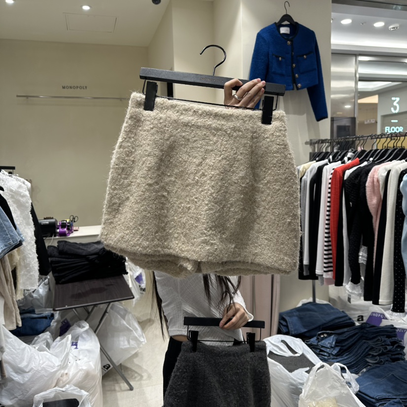 MONOPOLY韓國直郵㊣女士新款人氣職業時尚熱賣真品25秋冬裙褲MONO_POLY裙褲圖色1