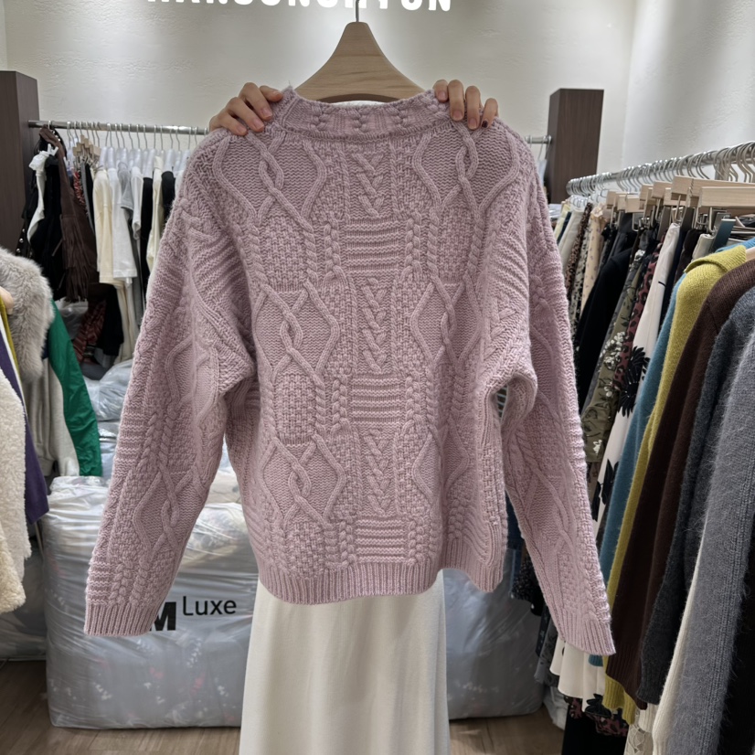 HANSUNGHYUN東大門㊣直郵女士新款25秋冬真品熱賣休閑毛衣羊毛HANSUNGHYUN毛衣