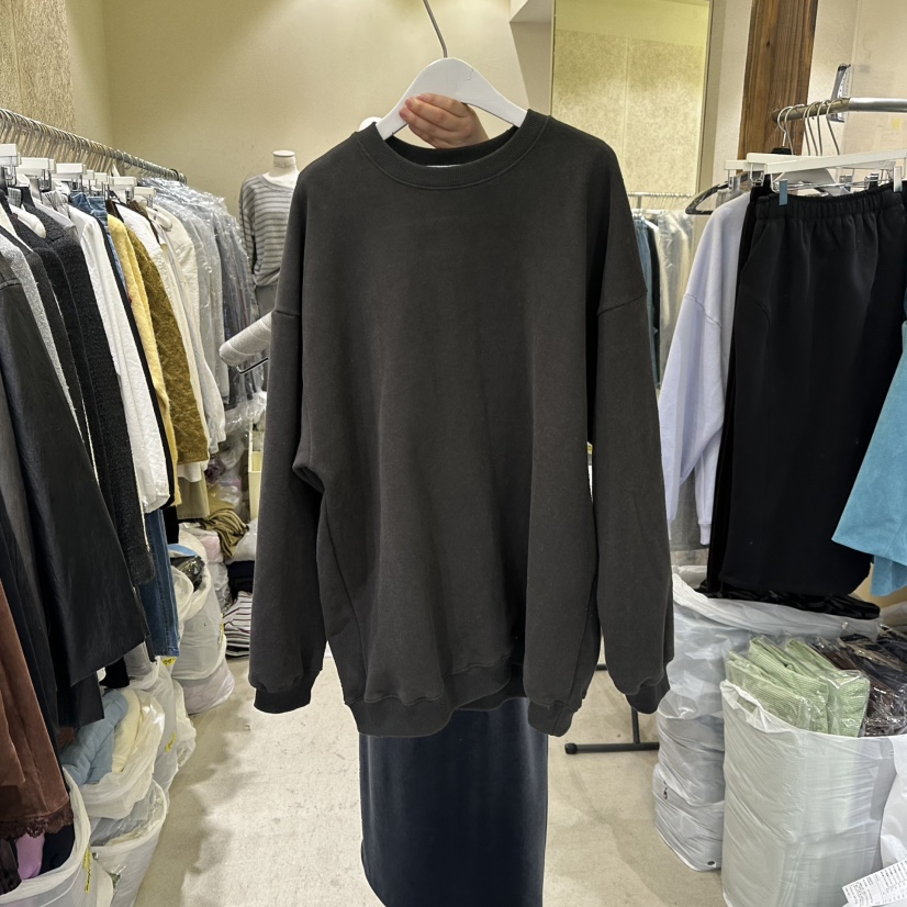 REFLAT韓國代購㊣女士新款時尚25秋冬休閑衛衣加絨抓絨保暖REFLAT衛衣圖色3