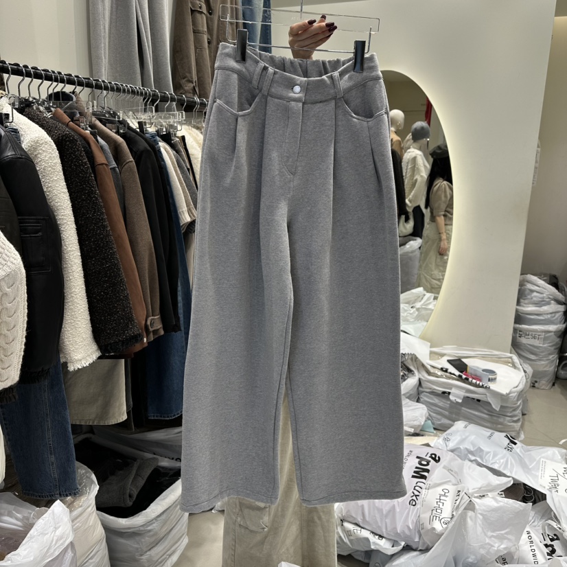 AT THE END東大門㊣實拍女裝新款推薦熱賣人氣休閑褲加絨AT THE END休閑褲圖色1