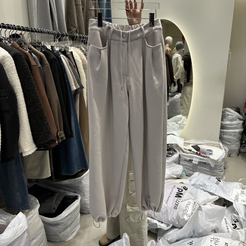 AT THE END東大門㊣實拍女裝新款推薦熱賣人氣休閑褲加絨AT THE END休閑褲圖色2