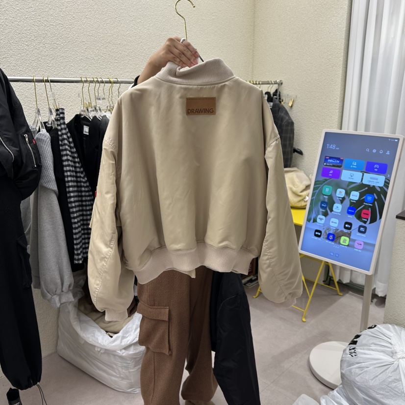 DRAWING東大門㊣實拍女士新品人氣真品25秋冬休閑夾克加絨羊毛DRAWING夾克