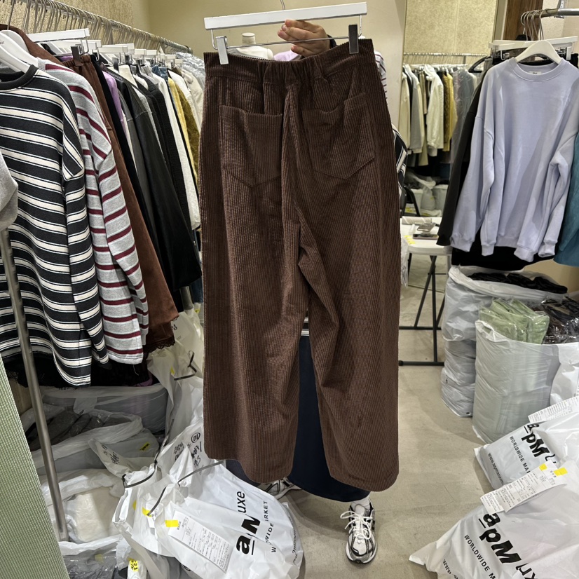 REFLAT東大門㊣代購女裝新品推薦真品人氣休閑褲燈芯絨條紋REFLAT休閑褲