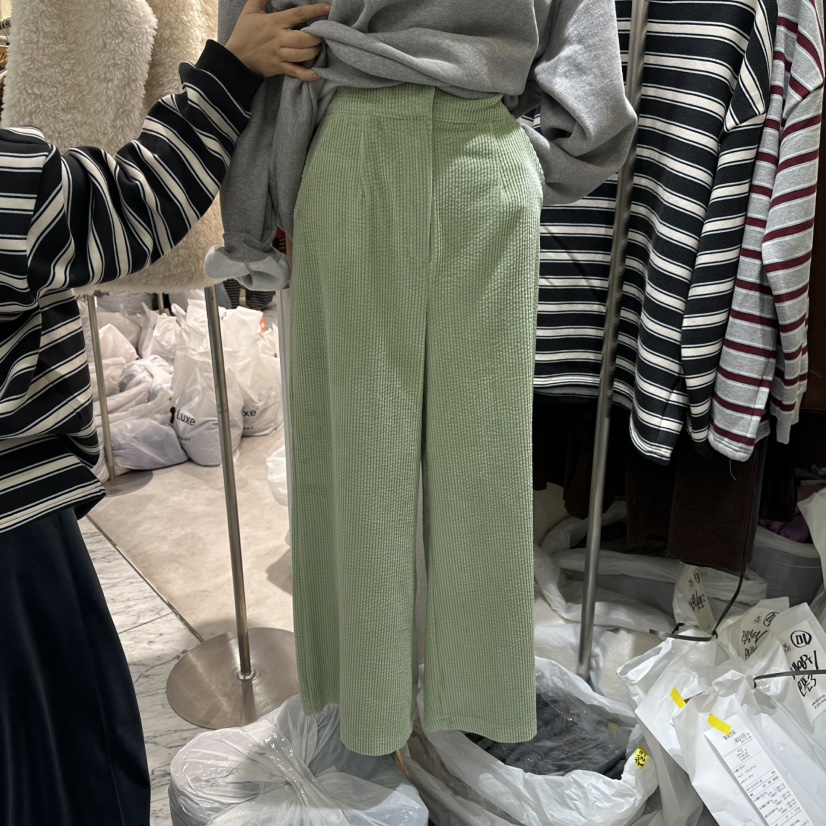 REFLAT東大門㊣代購女裝新品推薦真品人氣休閑褲燈芯絨條紋REFLAT休閑褲圖色1