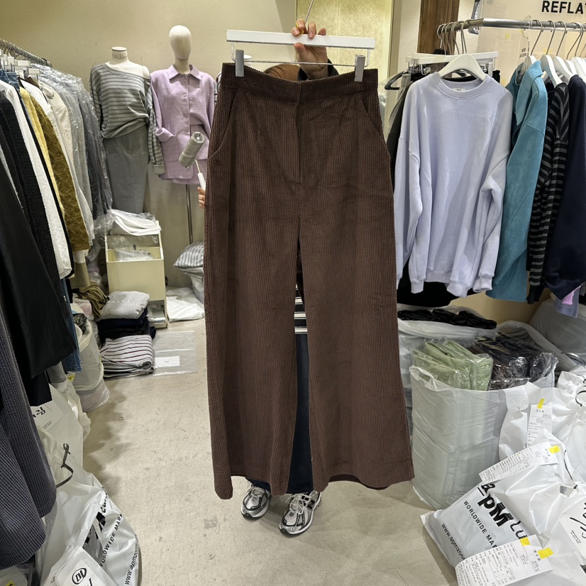 REFLAT東大門㊣代購女裝新品推薦真品人氣休閑褲燈芯絨條紋REFLAT休閑褲圖色3