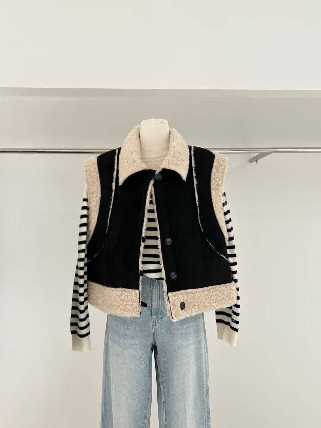 CAROL韓國代購㊣女裝新款25秋冬時尚職業休閑熱賣馬甲不含內搭CAROL馬甲圖色2