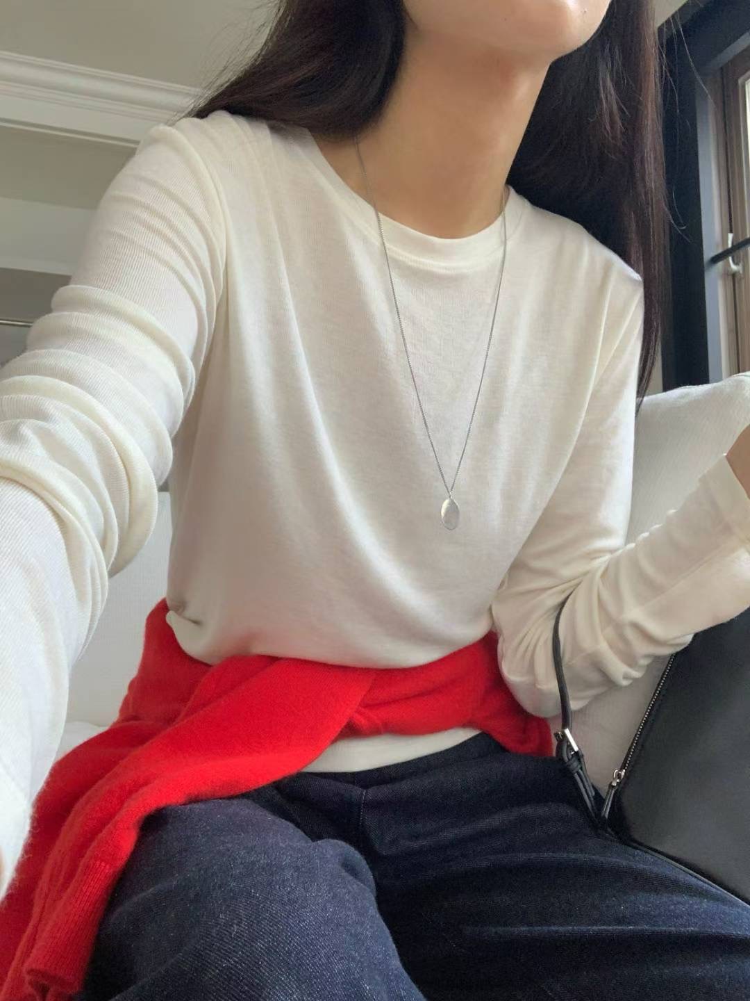 DE FOND韓國代購㊣女裝新品真品推薦休閑時尚熱賣人氣長袖T恤DE FOND長袖T恤