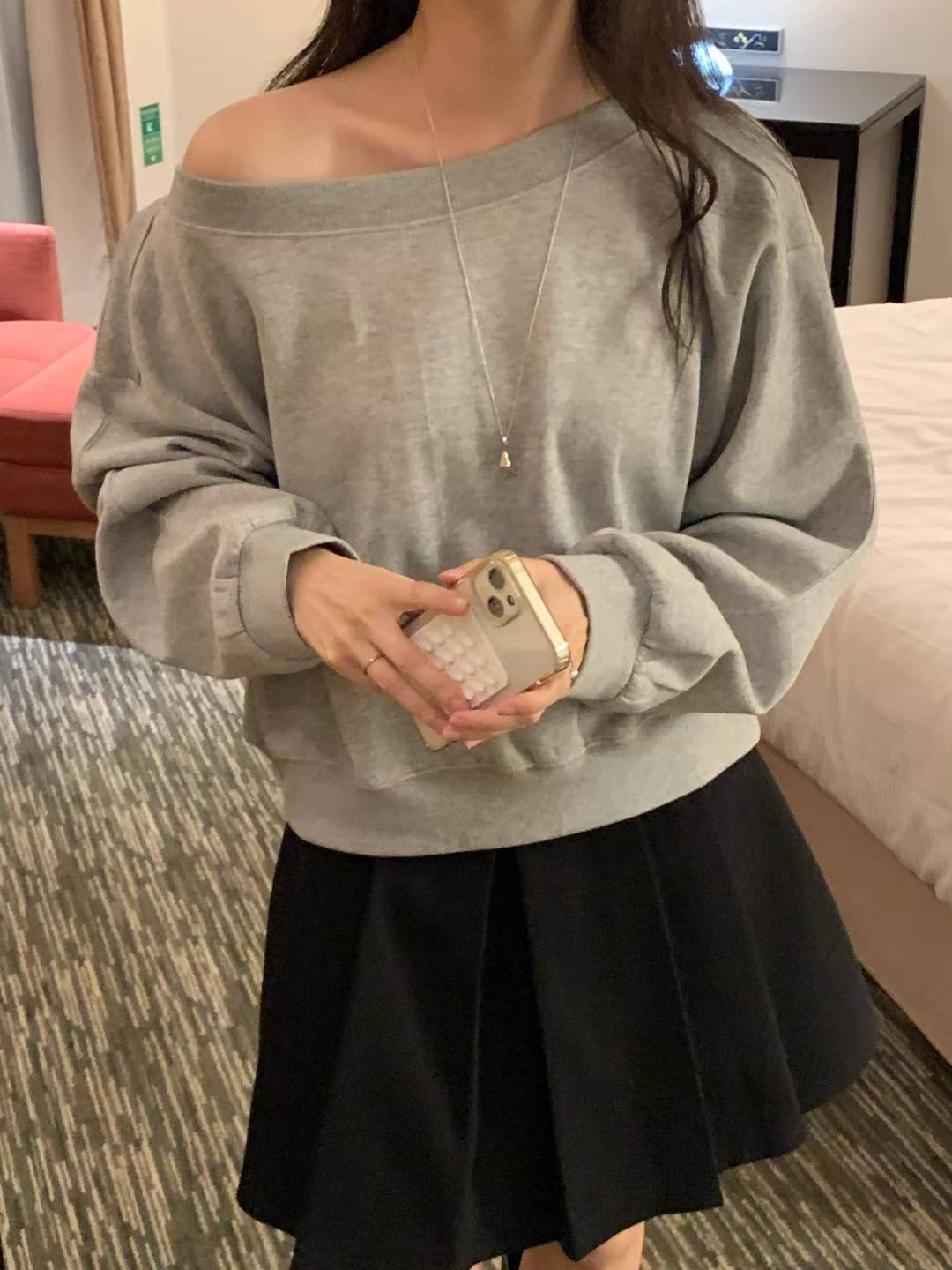 DE FOND韓國直郵㊣女士新款25秋冬休閑時尚推薦真品人氣衛衣DE FOND衛衣