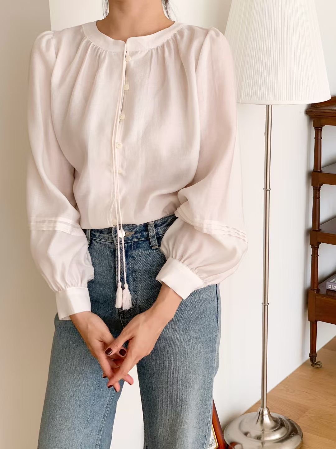 CAROL韓國代購㊣女士新款推薦休閑職業人氣真品25秋冬襯衫蕾絲衫CAROL襯衫/蕾絲衫圖色2