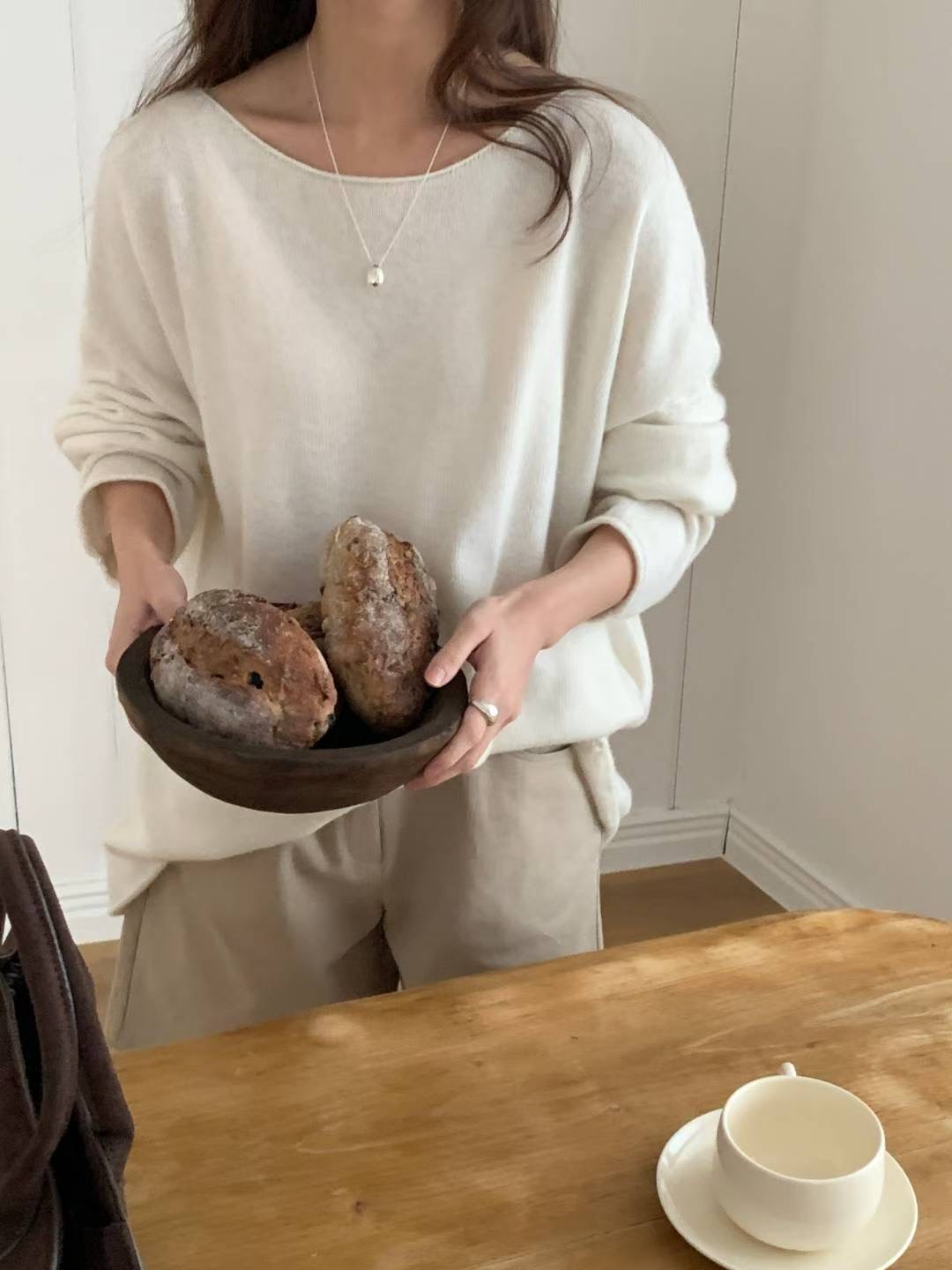 DE FOND韓國直郵㊣女裝新品25秋冬熱賣真品針織衫羊絨寬松DE FOND針織衫圖色1