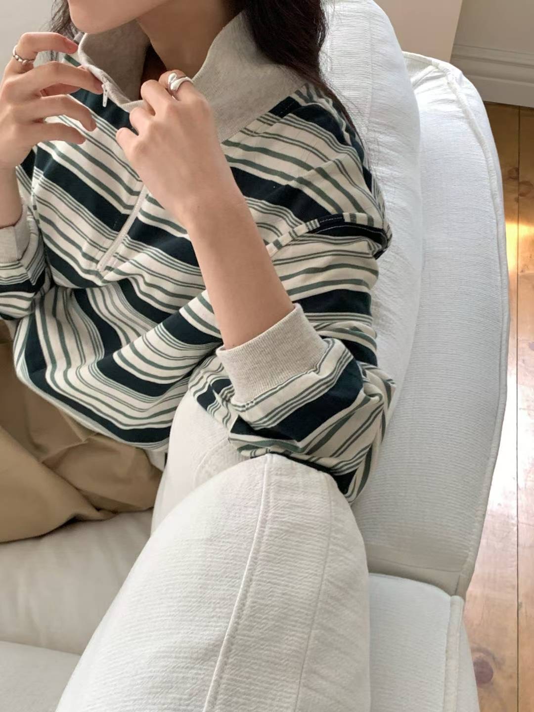 DE FOND東大門㊣直郵女士新款熱賣25秋冬推薦休閑時尚長袖T恤DE FOND長袖T恤