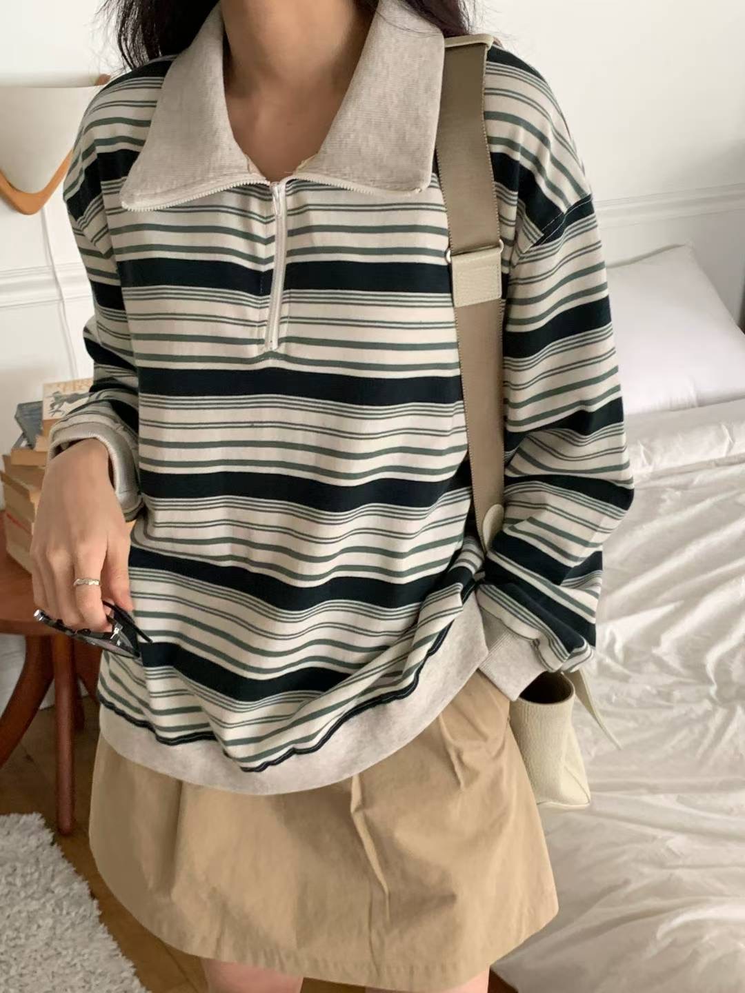 DE FOND東大門㊣直郵女士新款熱賣25秋冬推薦休閑時尚長袖T恤DE FOND長袖T恤圖色1