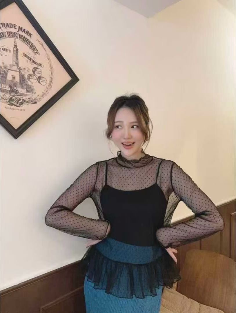 CAROL東大門㊣實拍女士新品25秋冬真品熱賣職業推薦襯衫蕾絲衫CAROL襯衫/蕾絲衫圖色2