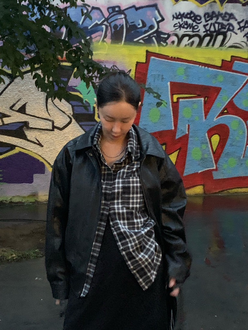 SUNDER MARKET韓國直郵㊣女裝新款推薦襯衫蕾絲衫羊毛格子SUNDER MARKET襯衫/蕾絲衫