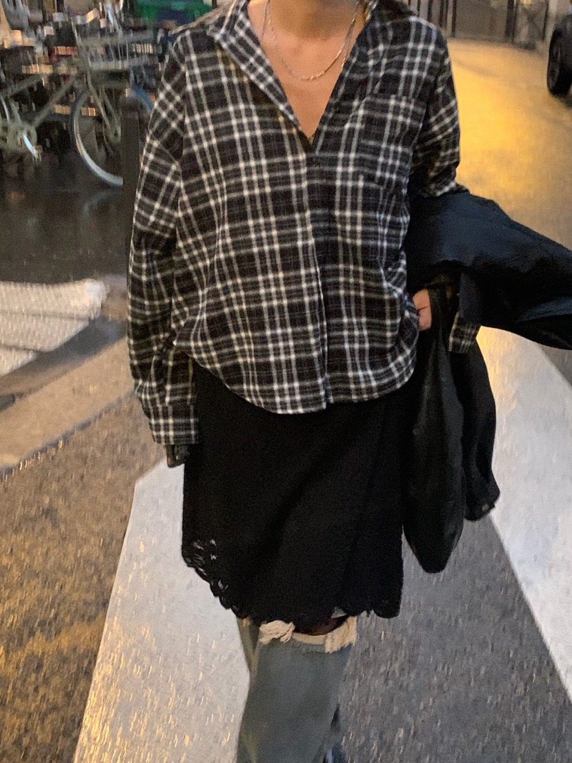 SUNDER MARKET韓國直郵㊣女裝新款推薦襯衫蕾絲衫羊毛格子SUNDER MARKET襯衫/蕾絲衫圖色2