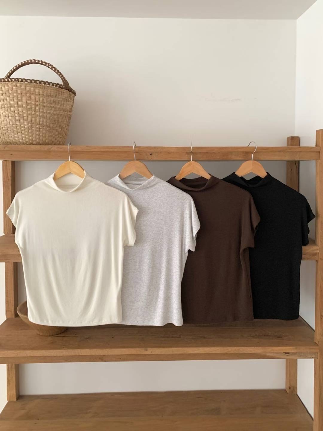 DE FOND東大門㊣直郵女裝新品真品時尚推薦25秋冬熱賣休閑T恤DE FONDT恤圖色4左四色