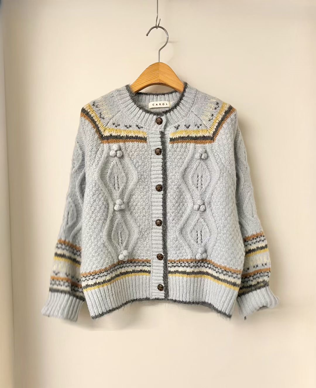 CAROL東大門㊣代購女士新款職業推薦時尚休閑真品25秋冬毛衣CAROL毛衣圖色1