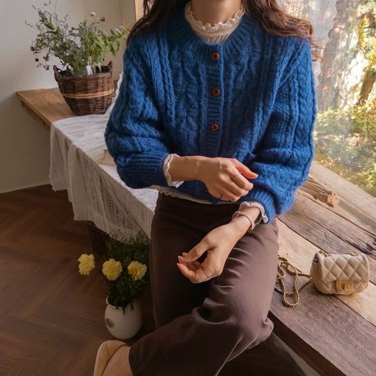 CAROL東大門㊣代購女裝新品25秋冬休閑熱賣人氣真品時尚毛衣CAROL毛衣圖色1