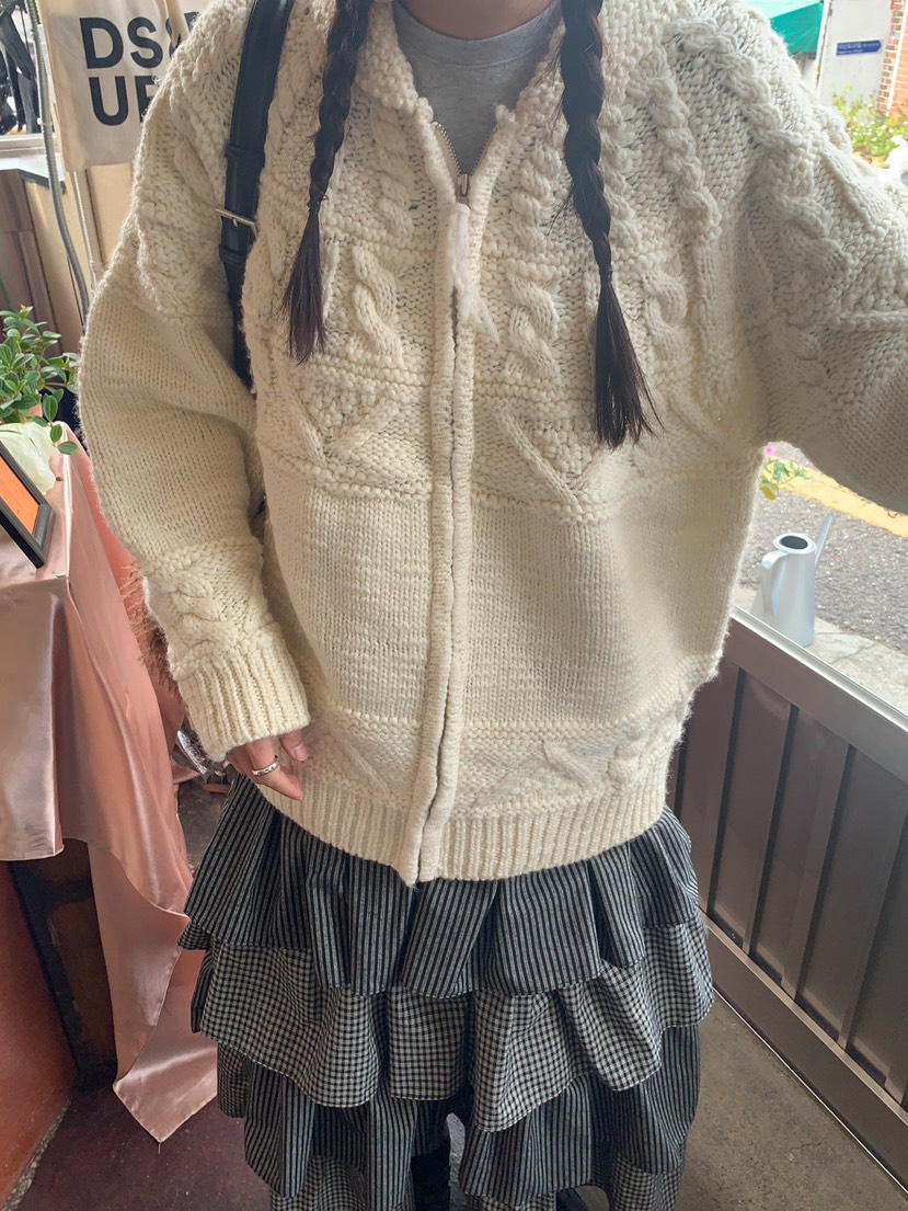 SUNDER MARKET東大門㊣直郵女裝新品休閑時尚熱賣針織衫拉鏈SUNDER MARKET針織衫