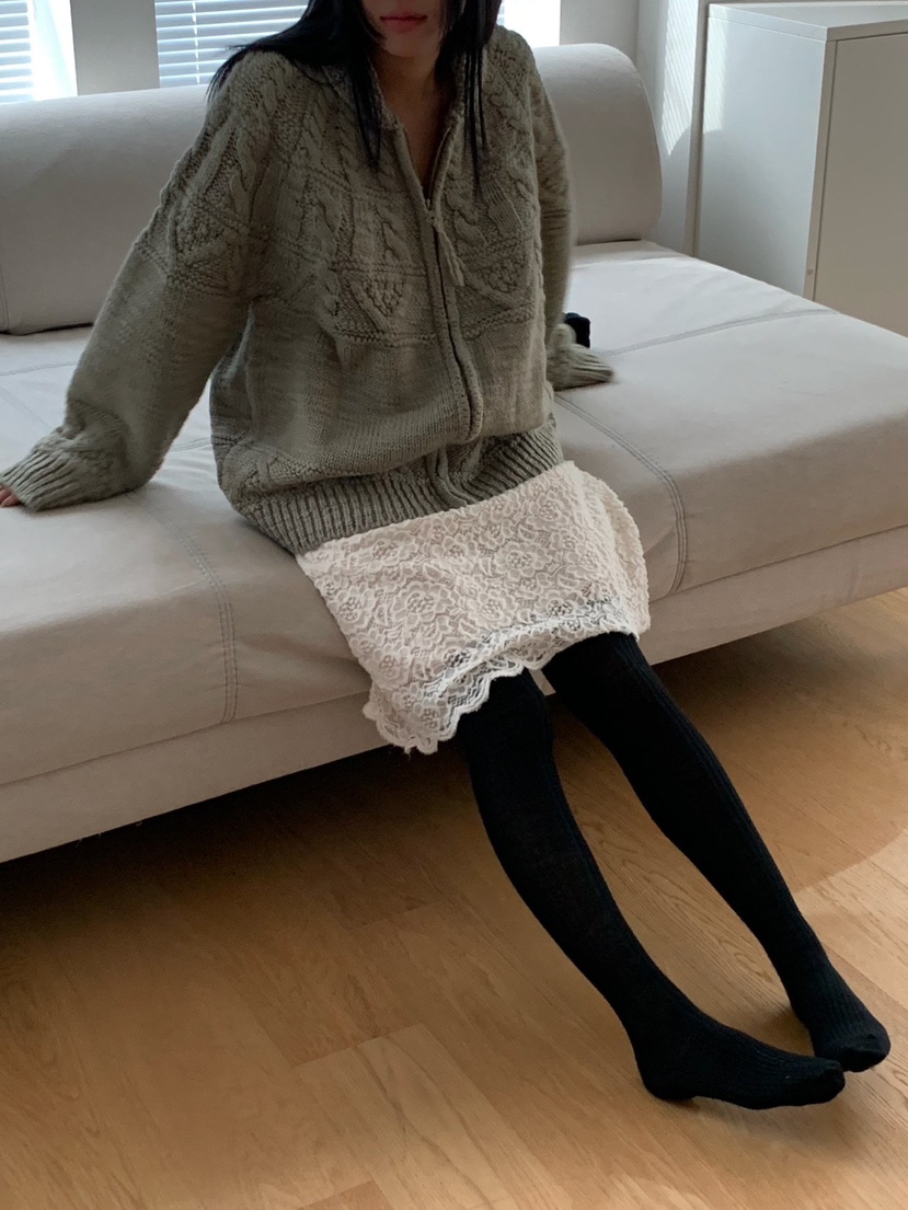 SUNDER MARKET東大門㊣直郵女裝新品休閑時尚熱賣針織衫拉鏈SUNDER MARKET針織衫