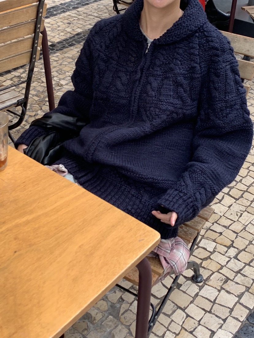 SUNDER MARKET東大門㊣直郵女裝新品休閑時尚熱賣針織衫拉鏈SUNDER MARKET針織衫