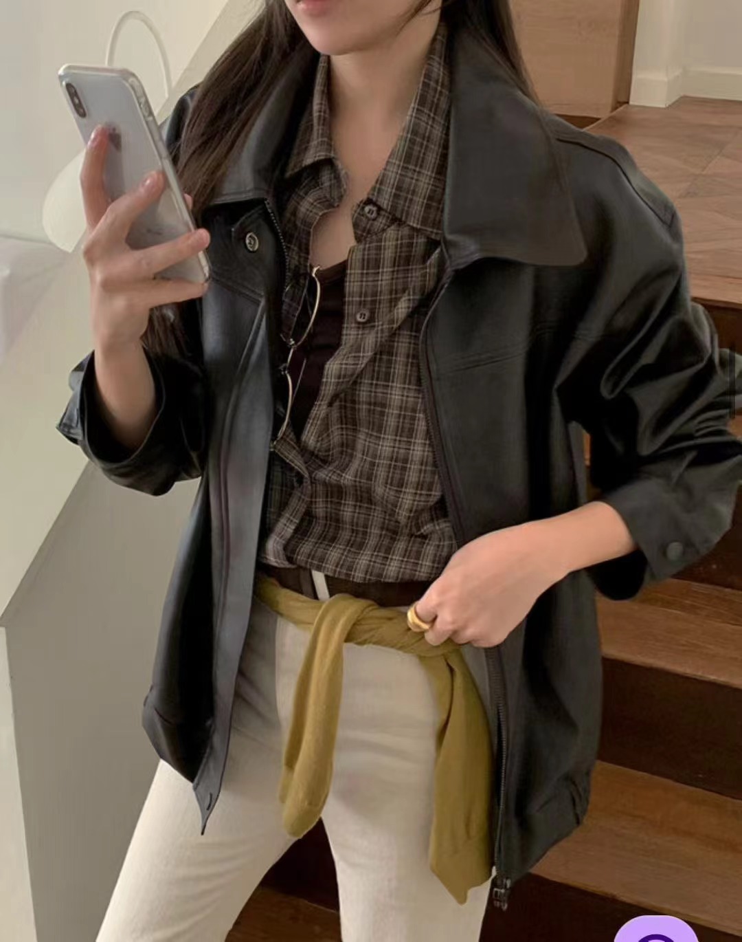 BILLOW東大門㊣實拍女士新款休閑時尚熱賣推薦人氣皮衣皮革BILLOW皮衣