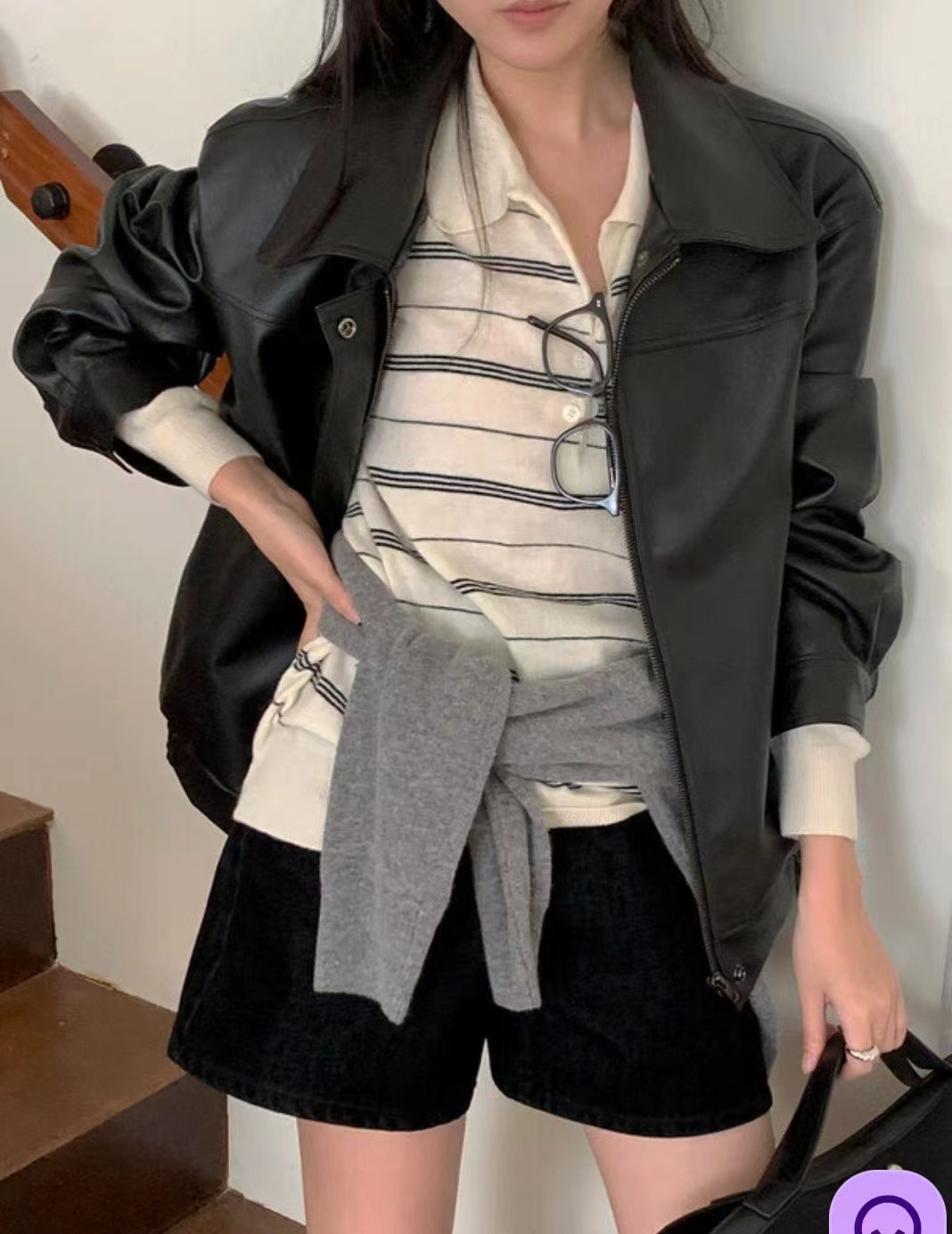 BILLOW東大門㊣實拍女士新款休閑時尚熱賣推薦人氣皮衣皮革BILLOW皮衣