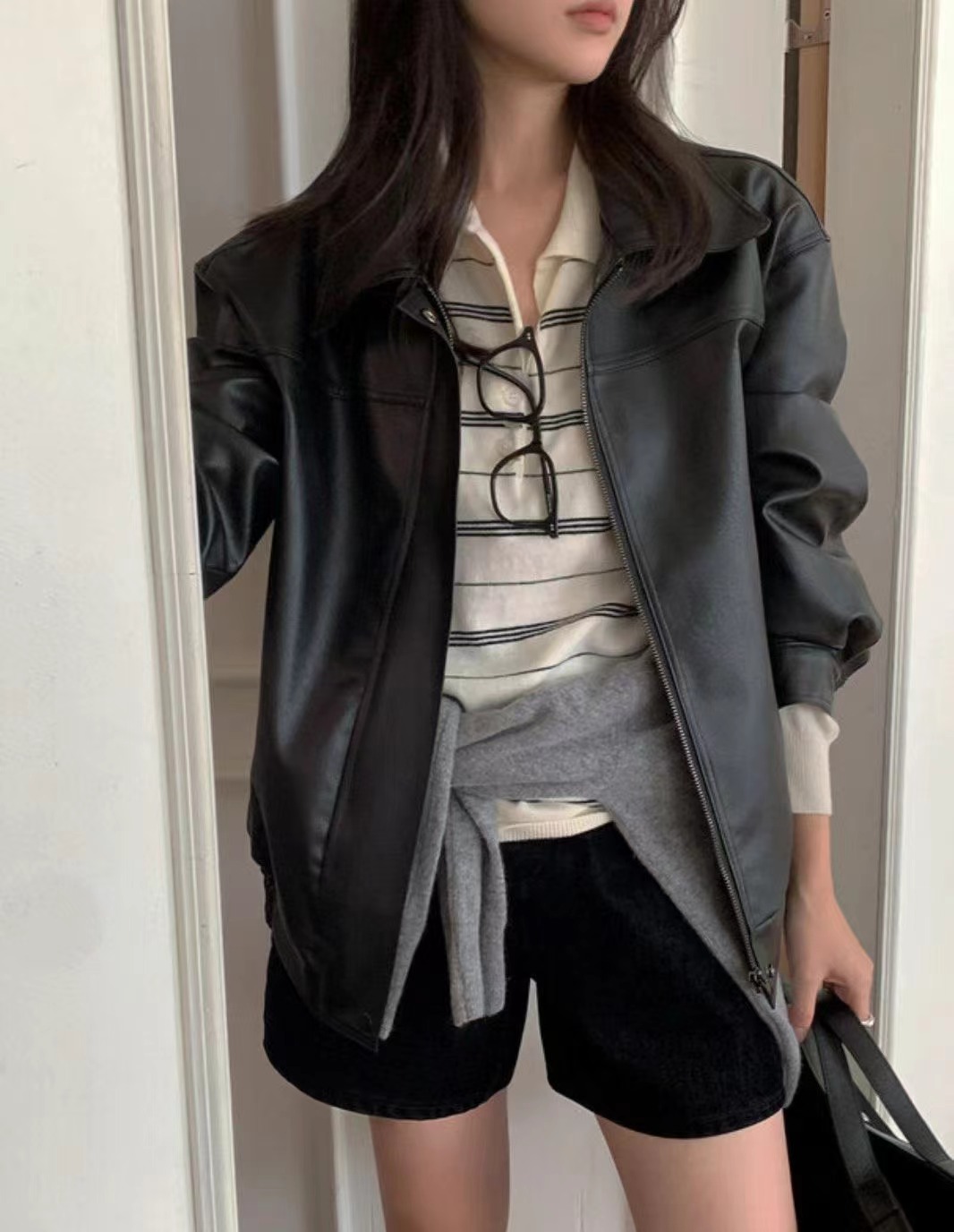 BILLOW東大門㊣實拍女士新款休閑時尚熱賣推薦人氣皮衣皮革BILLOW皮衣