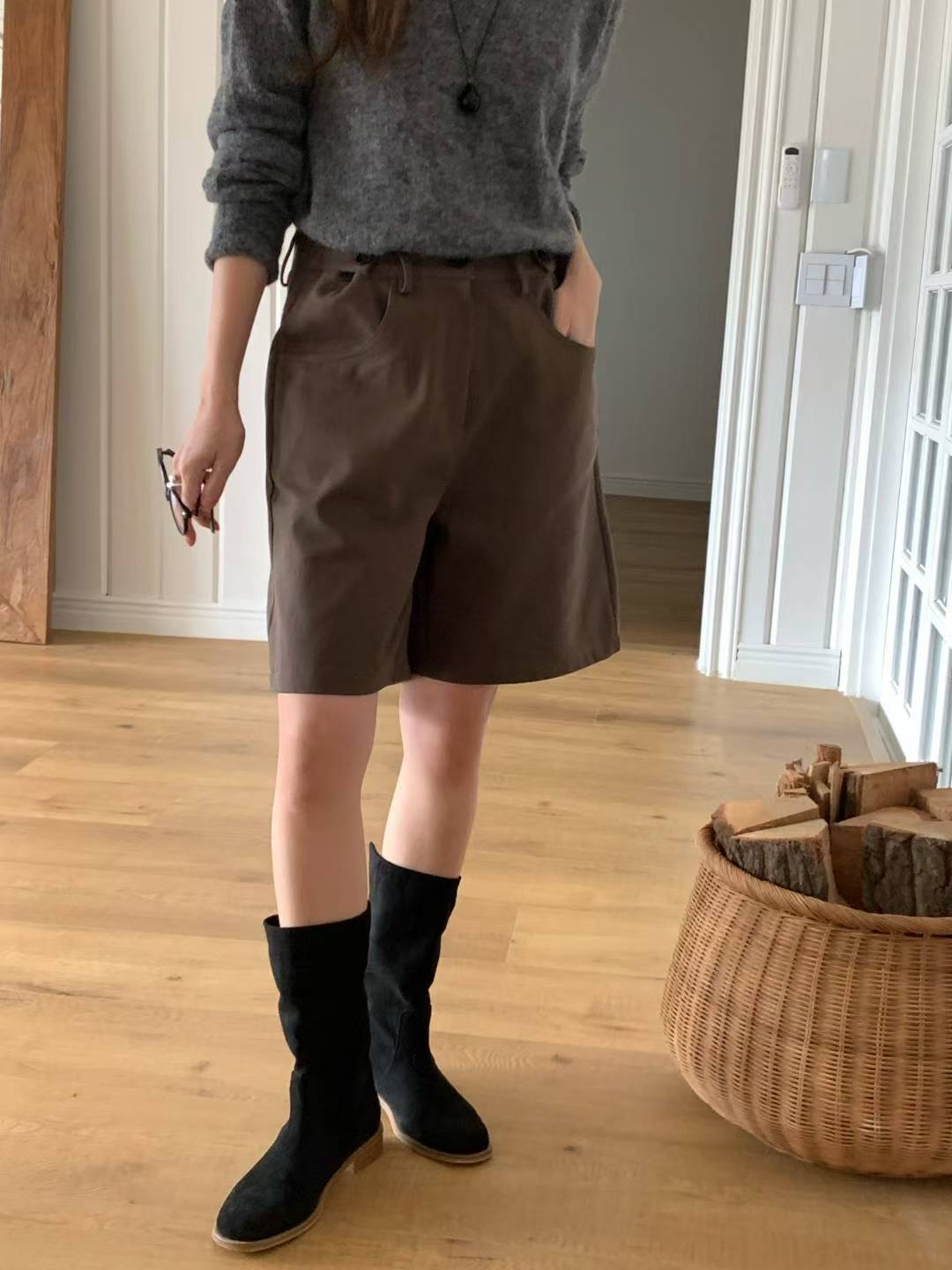 DE FOND東大門㊣代購女裝新款熱賣25秋冬真品休閑時尚短褲DE FOND短褲