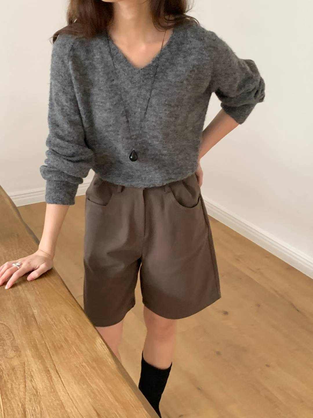 DE FOND東大門㊣代購女裝新款熱賣25秋冬真品休閑時尚短褲DE FOND短褲圖色2