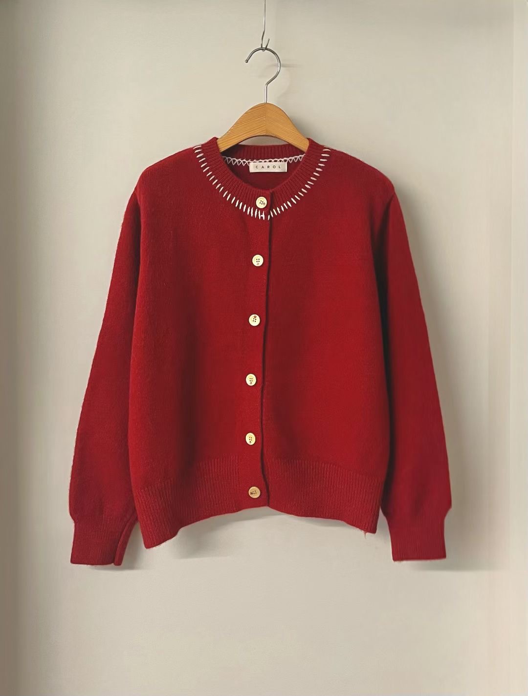 CAROL東大門㊣實拍女士新款25秋冬休閑真品時尚推薦熱賣針織衫CAROL針織衫圖色1