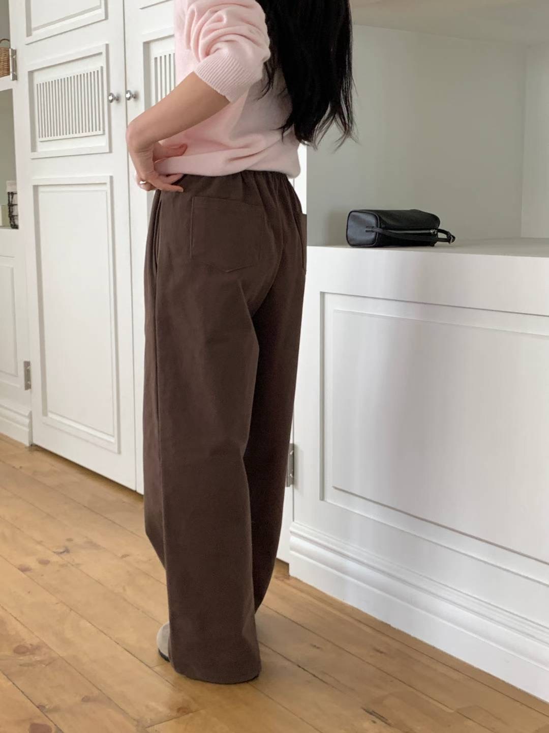 DE FOND東大門㊣代購女裝新品熱賣職業25秋冬休閑褲斜紋布DE FOND休閑褲