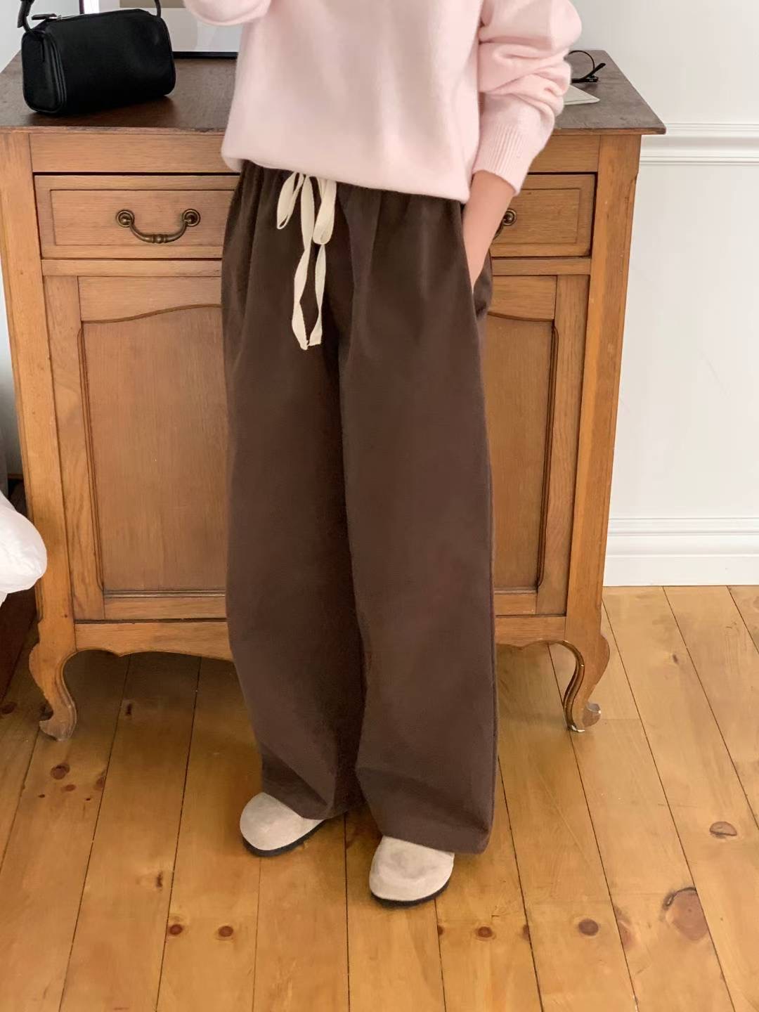 DE FOND東大門㊣代購女裝新品熱賣職業25秋冬休閑褲斜紋布DE FOND休閑褲圖色2