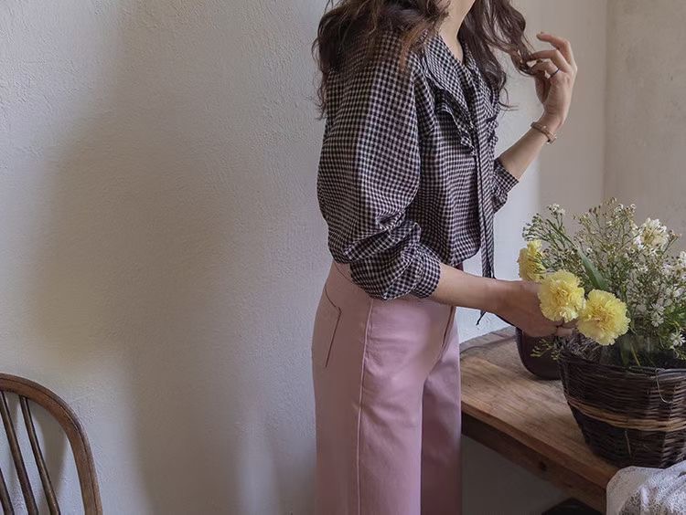 CAROL東大門㊣實拍女裝新品真品休閑推薦25秋冬人氣襯衫蕾絲衫CAROL襯衫/蕾絲衫