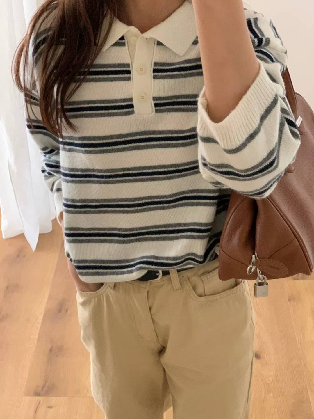 DE FOND東大門㊣代購女裝新品25秋冬真品推薦時尚人氣長袖T恤DE FOND長袖T恤圖色1