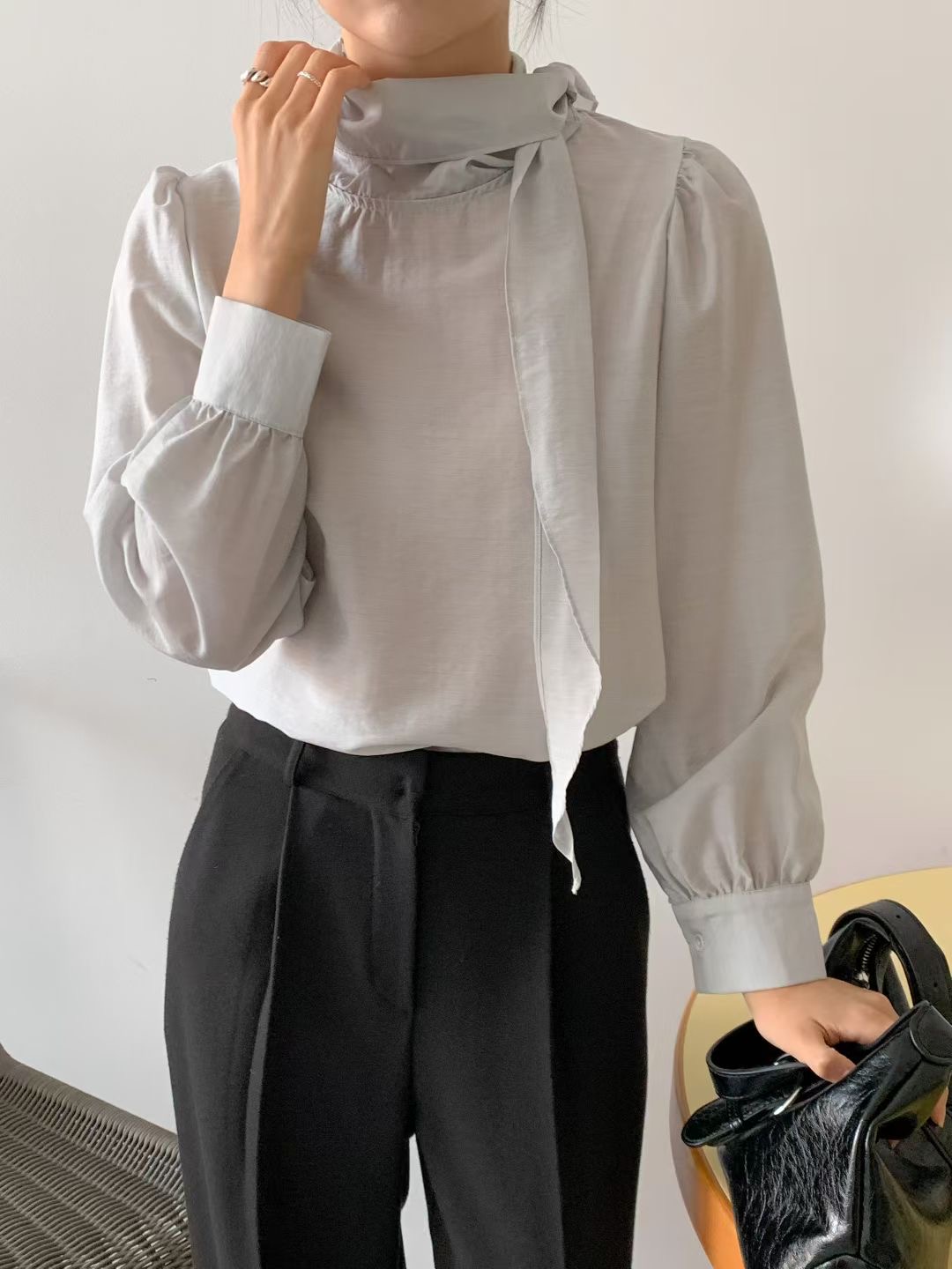 CAROL東大門㊣直郵女士新款時尚人氣推薦職業25秋冬襯衫蕾絲衫CAROL襯衫/蕾絲衫圖色1