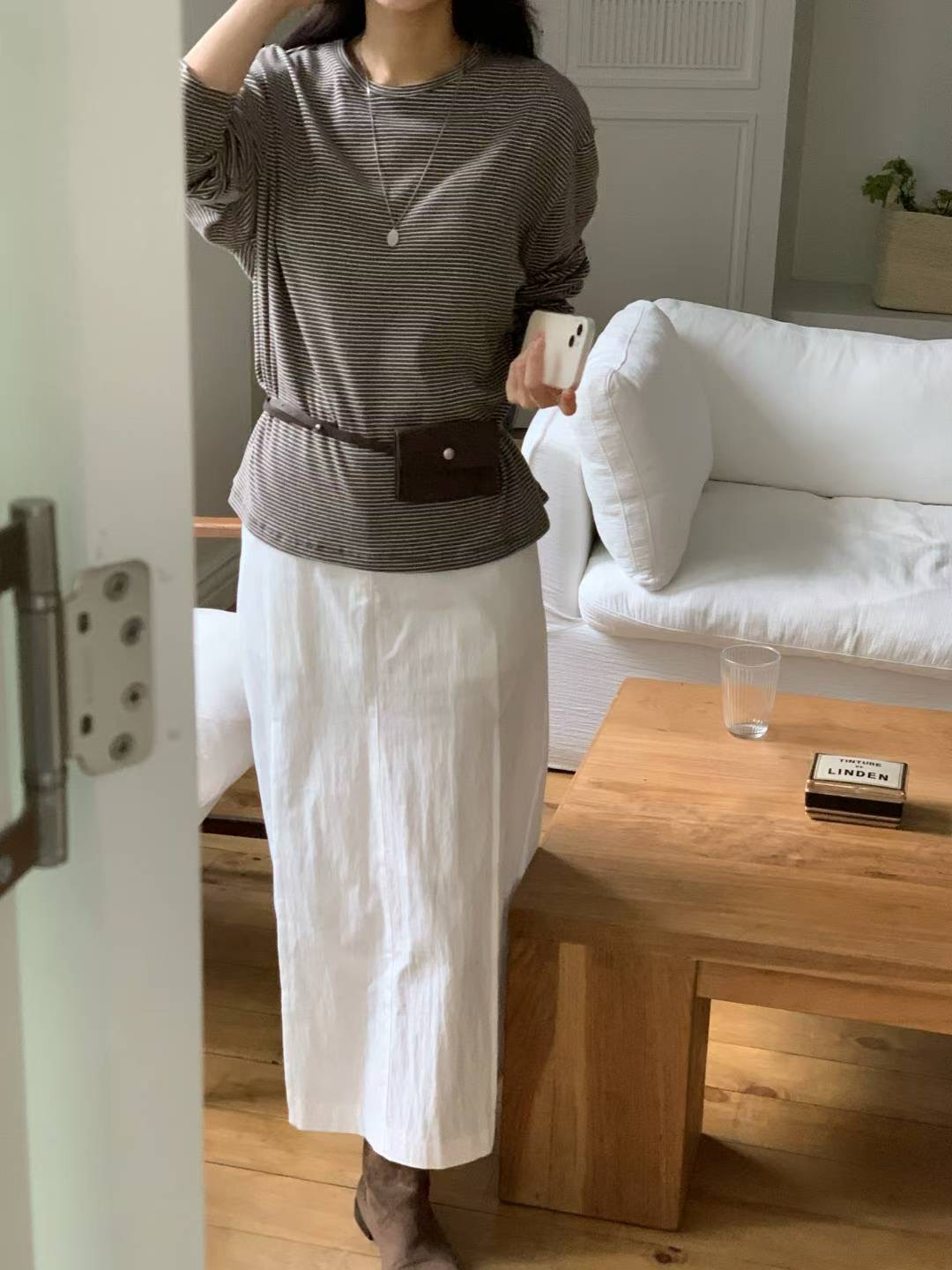 DE FOND東大門㊣實拍女士新款25秋冬推薦人氣職業休閑長袖T恤DE FOND長袖T恤