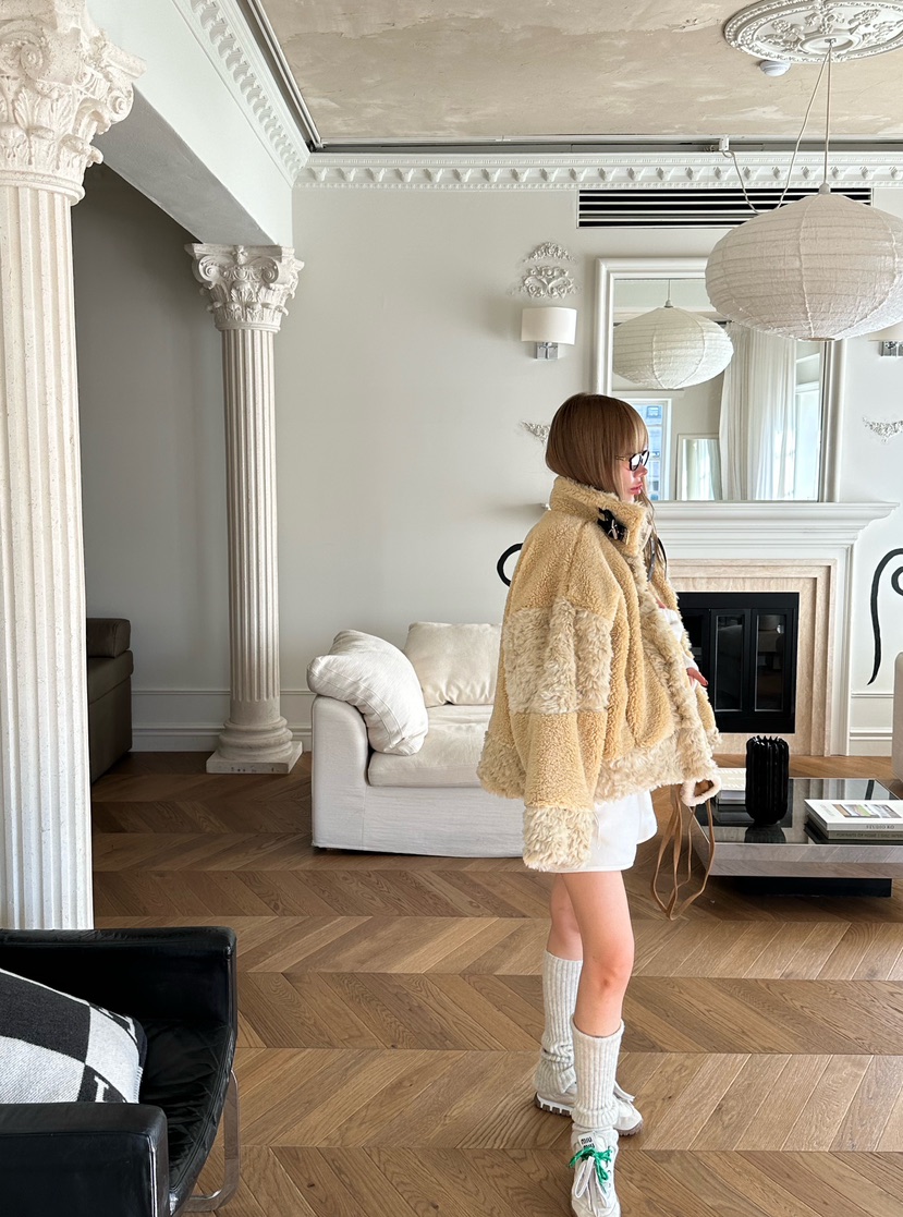 ZEROZERO東大門㊣直郵女裝新品職業休閑時尚推薦夾克毛皮混紡ZEROZERO夾克