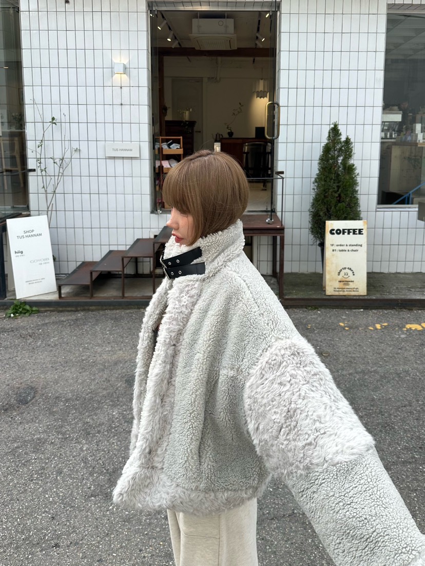 ZEROZERO東大門㊣直郵女裝新品職業休閑時尚推薦夾克毛皮混紡ZEROZERO夾克