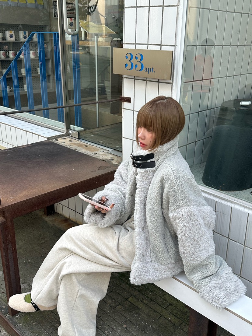 ZEROZERO東大門㊣直郵女裝新品職業休閑時尚推薦夾克毛皮混紡ZEROZERO夾克