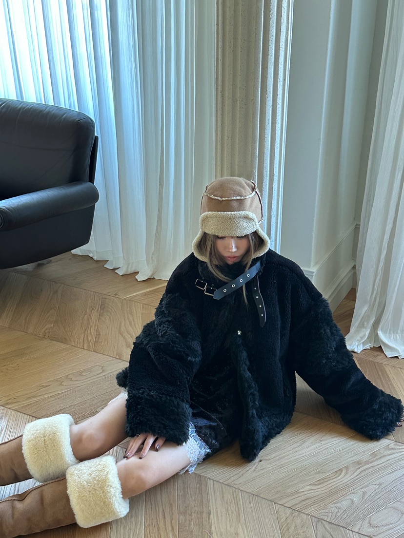 ZEROZERO東大門㊣直郵女裝新品職業休閑時尚推薦夾克毛皮混紡ZEROZERO夾克