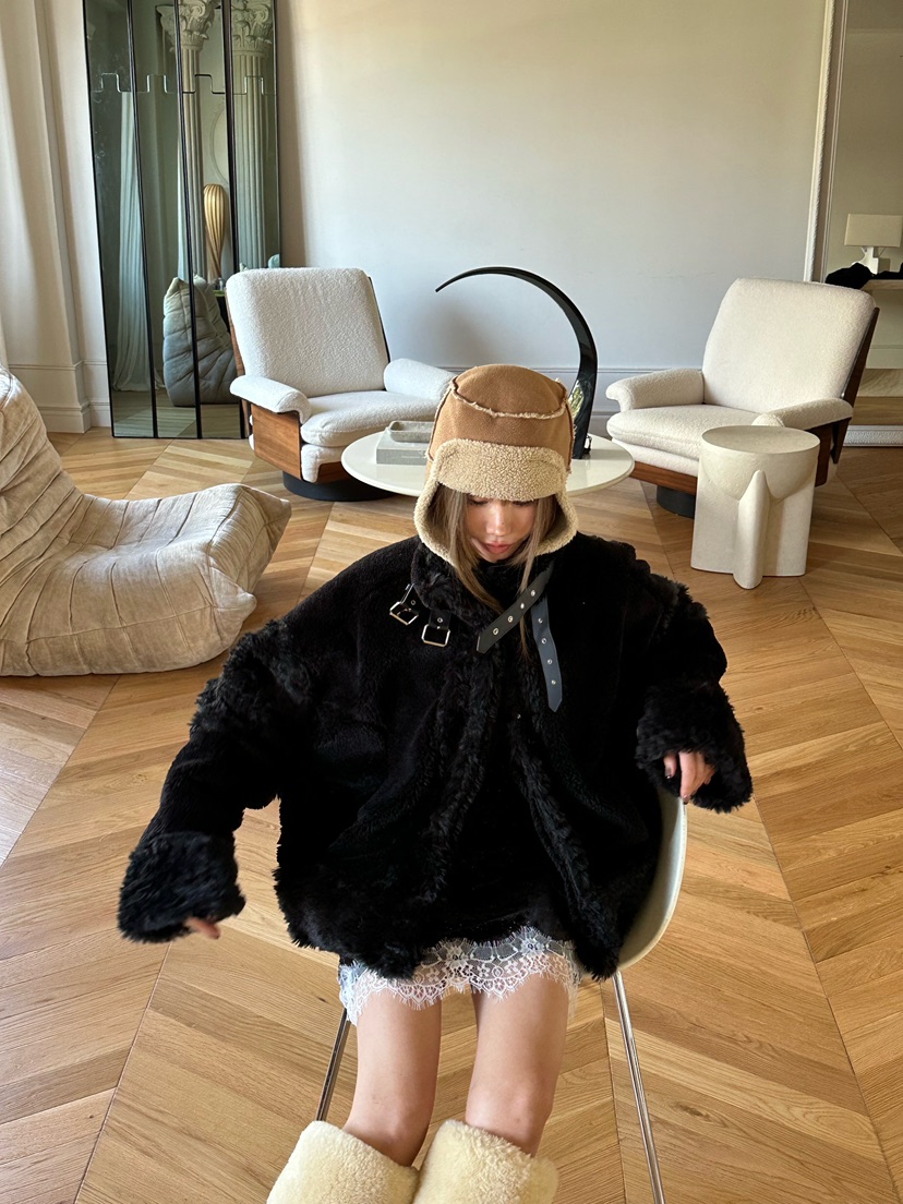 ZEROZERO東大門㊣直郵女裝新品職業休閑時尚推薦夾克毛皮混紡ZEROZERO夾克圖色3