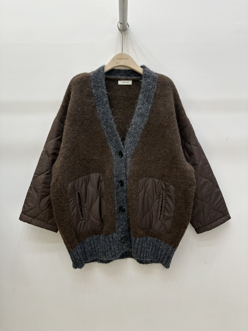 GORGEOUS東大門㊣直郵女裝新品真品職業人氣針織衫開衫絎縫GORGEOUS針織衫圖色2