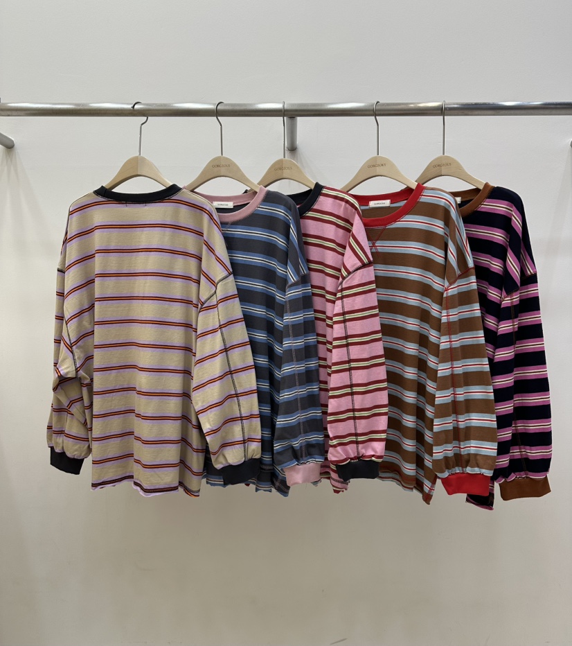 GORGEOUS韓國代購㊣女士新品休閑時尚推薦25秋冬職業長袖T恤GORGEOUS長袖T恤