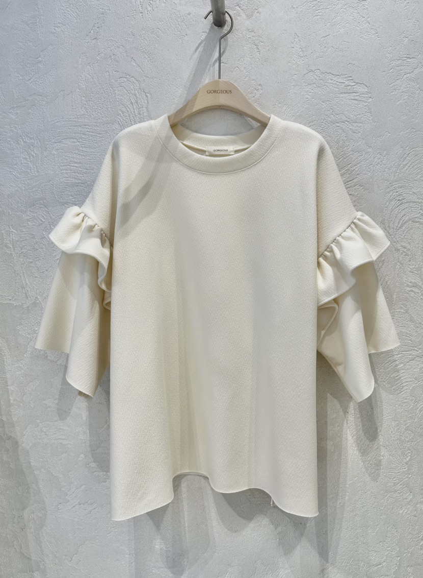 GORGEOUS韓國直郵㊣女裝新品職業休閑推薦時尚長袖T恤褶皺雙層GORGEOUS長袖T恤圖色1
